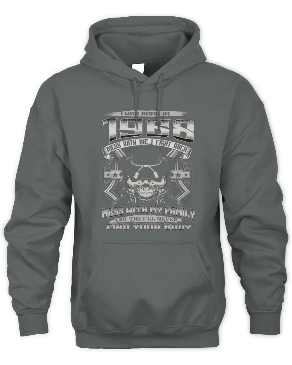 1968 HH89-K2 – Protective Family Quote T-Shirt - Unisex Hoodie - Charcoal