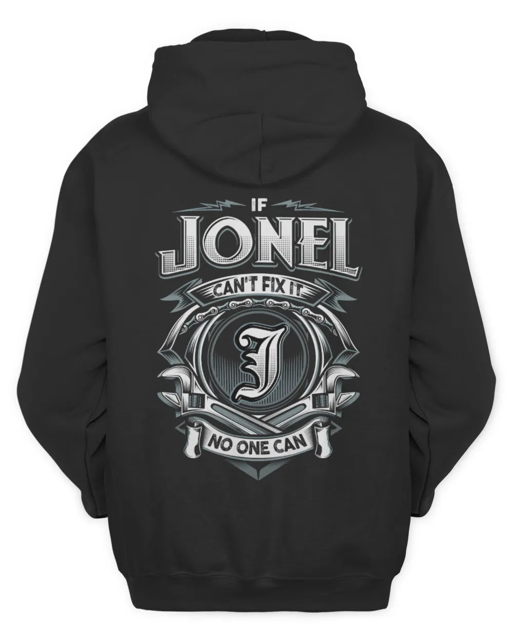 JONEL AP81-K4-626 - Personalized Ahmed Quote Apparel “If Ahmed Can't Fix It, No One Can” - Unisex Hoodie - Black