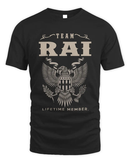 RAI TP06-K82 – Personalized Classic Style Apparel “Team NAME Lifetime Member” - Unisex Standard T-Shirt - Black
