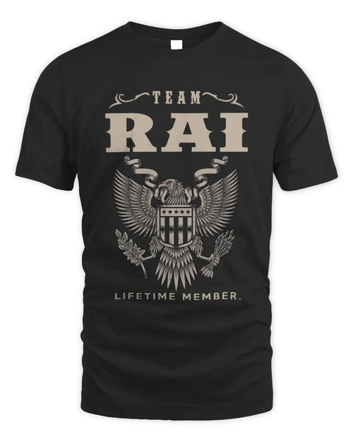 RAI TP06-K82 – Personalized Classic Style Apparel “Team NAME Lifetime Member” - Unisex Standard T-Shirt - Black