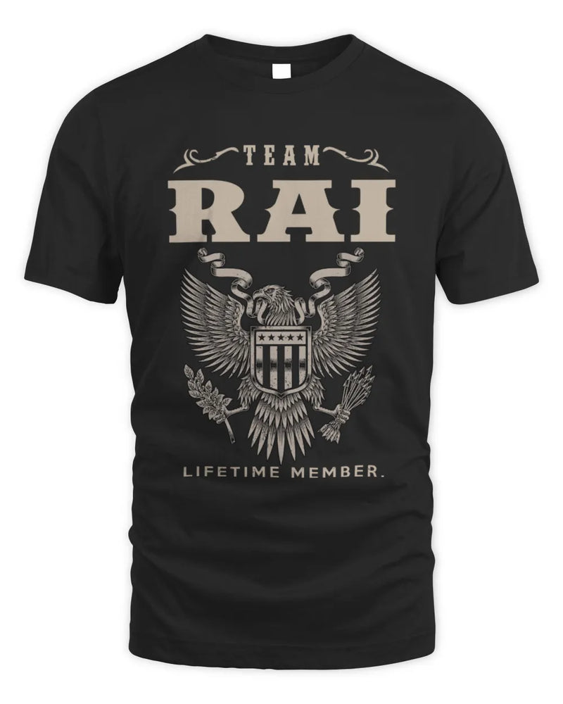 RAI TP06-K82 – Personalized Classic Style Apparel “Team NAME Lifetime Member” - Unisex Standard T-Shirt - Black