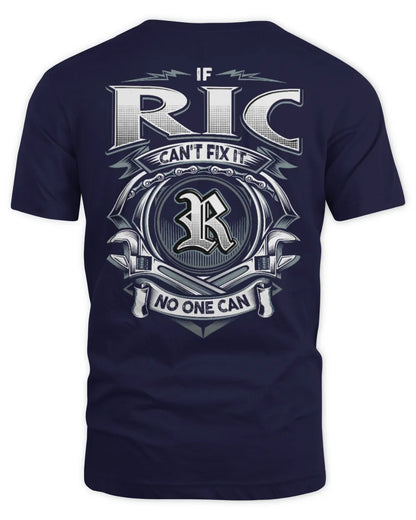 RIC AP81-K4-626 - Personalized Ahmed Quote Apparel “If Ahmed Can't Fix It, No One Can” - Unisex Standard T-Shirt - Navy