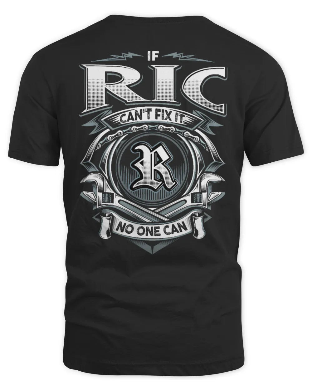 RIC AP81-K4-626 - Personalized Ahmed Quote Apparel “If Ahmed Can't Fix It, No One Can” - Unisex Standard T-Shirt - Black