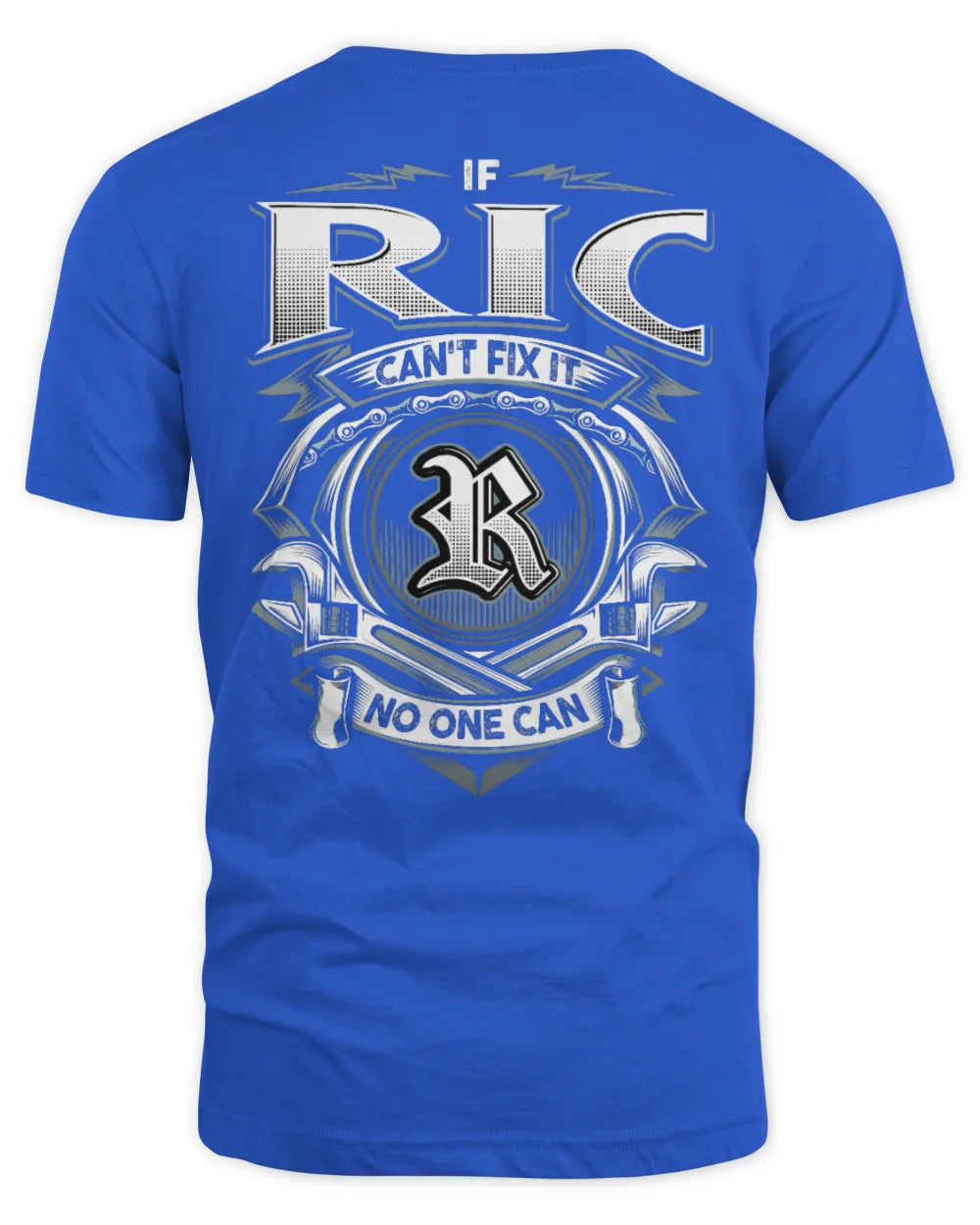 RIC AP81-K4-626 - Personalized Ahmed Quote Apparel “If Ahmed Can't Fix It, No One Can” - Unisex Standard T-Shirt - Royal