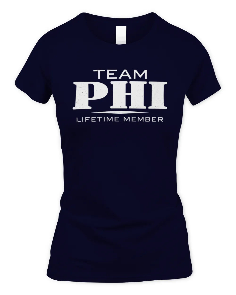 PHI BL62-K4-128 - Personalized “Team NAME Lifetime Member” - Women's Standard T-Shirt - Navy