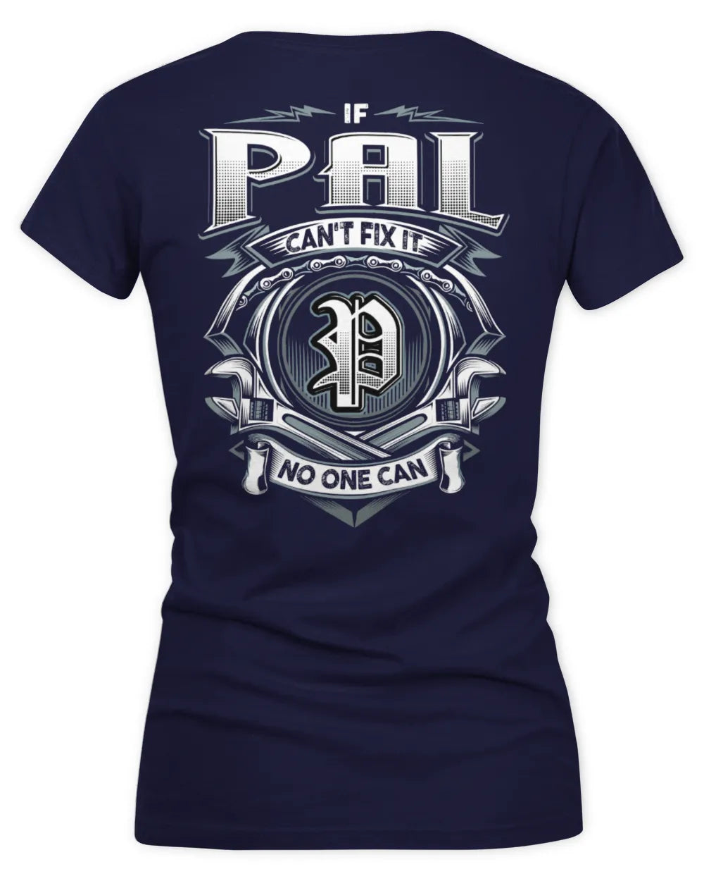 PAL AP81-K4-626 - Personalized Ahmed Quote Apparel “If Ahmed Can't Fix It, No One Can” - Women's V-Neck T-Shirt - Navy