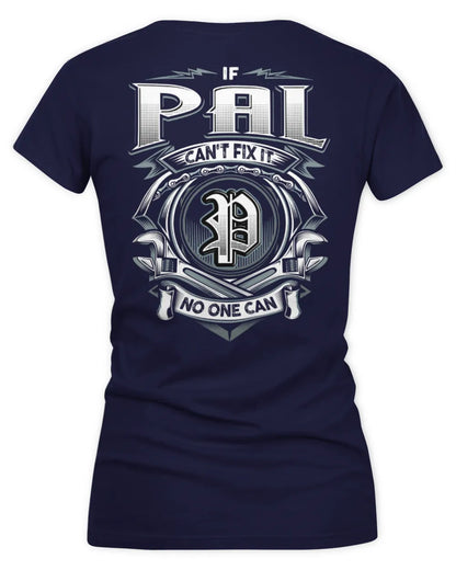 PAL AP81-K4-626 - Personalized Ahmed Quote Apparel “If Ahmed Can't Fix It, No One Can” - Women's V-Neck T-Shirt - Navy