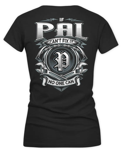 PAL AP81-K4-626 - Personalized Ahmed Quote Apparel “If Ahmed Can't Fix It, No One Can” - Women's V-Neck T-Shirt - Black