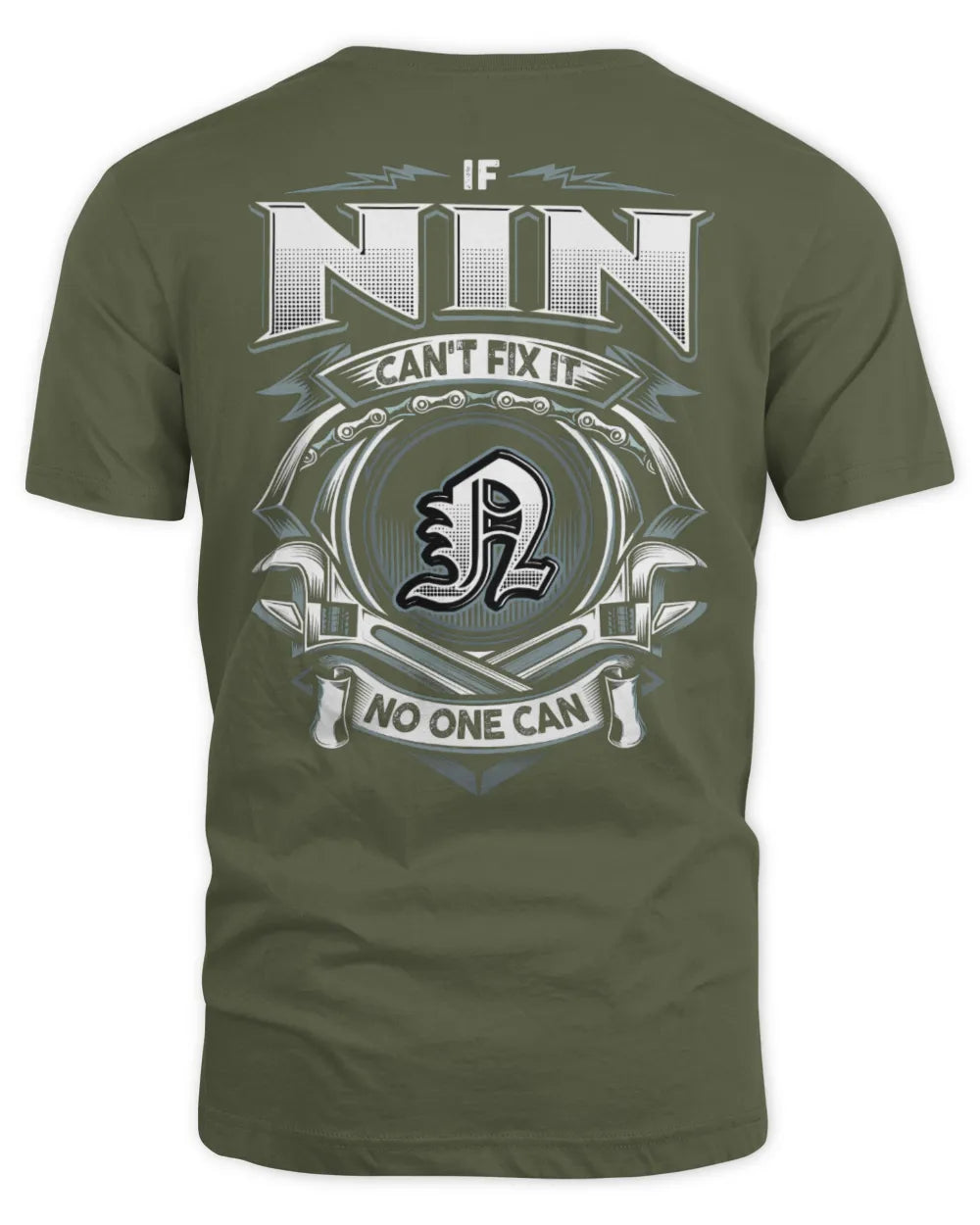 NIN AP81-K4-626 - Personalized Ahmed Quote Apparel “If Ahmed Can't Fix It, No One Can” - Unisex Standard T-Shirt - Military Green