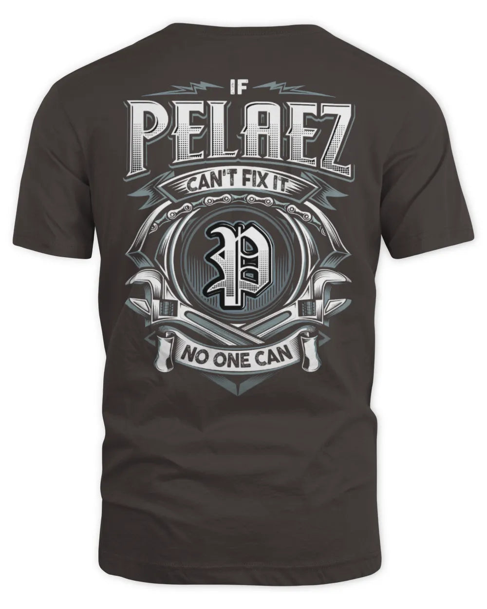 PELAEZ AP81-K4-626 - Personalized Ahmed Quote Apparel “If Ahmed Can't Fix It, No One Can” - Unisex Standard T-Shirt - Dark Chocolate