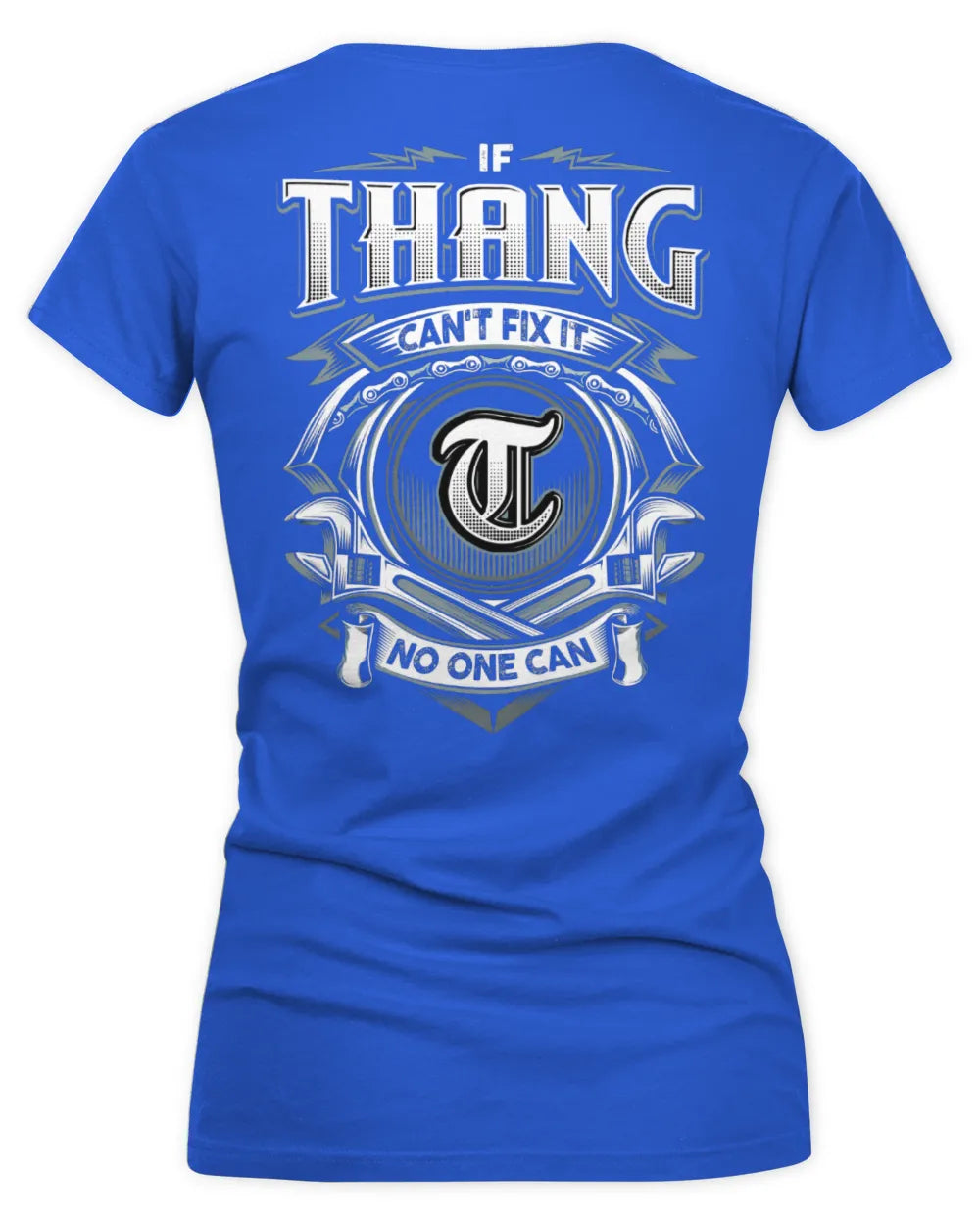 THANG AP81-K4-626 - Personalized Ahmed Quote Apparel “If Ahmed Can't Fix It, No One Can” - Women's V-Neck T-Shirt - Royal