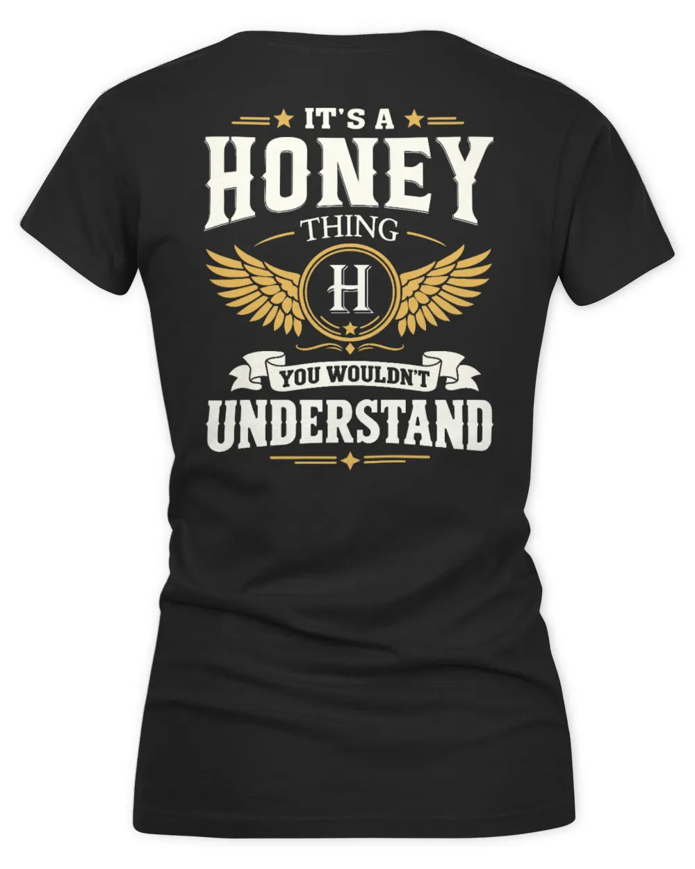 HONEY KT06-M008 It’s a [NAME] Thing – You Wouldn’t Understand | Personalized Vintage T-Shirt - Women's V-Neck T-Shirt - Black