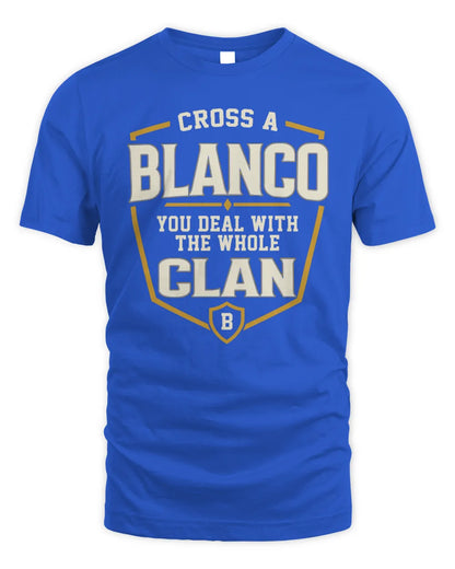 BLANCO NT1-K008 Cross A/An NAME, You Deal With the Whole Clan | Personalized Vintage T-Shirt - Unisex Standard T-Shirt - Royal