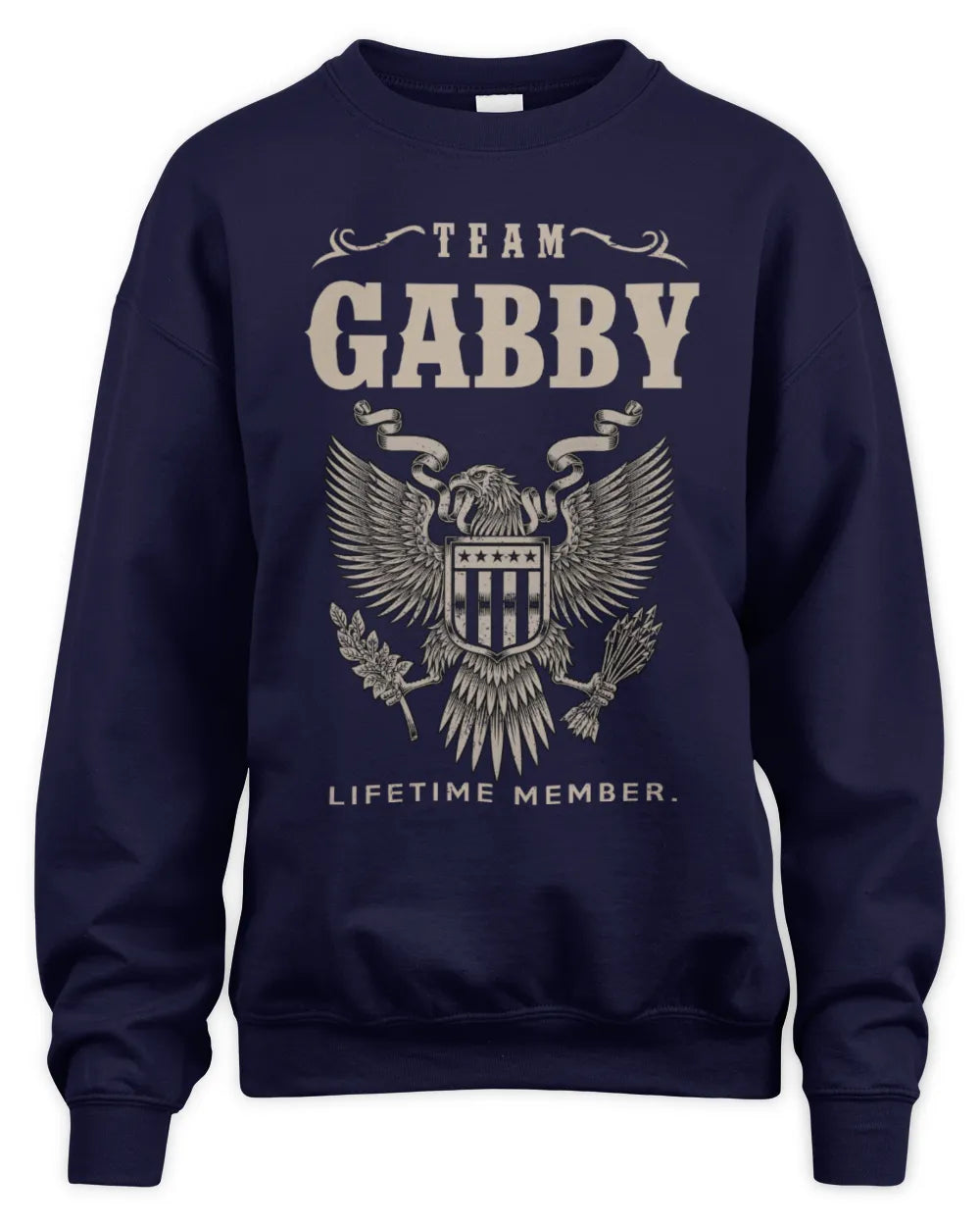 GABBY TP06-K82 – Personalized Classic Style Apparel “Team NAME Lifetime Member” - Unisex Sweatshirt - Navy