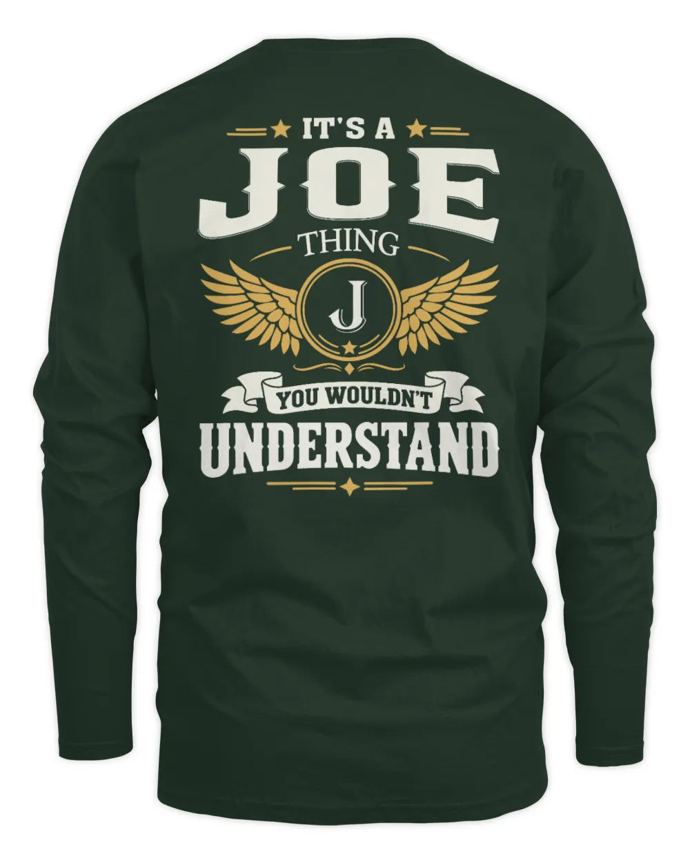 JOE KT06-M008 It’s a [NAME] Thing – You Wouldn’t Understand | Personalized Vintage T-Shirt - Men's Long Sleeved T-Shirt - Forest Green