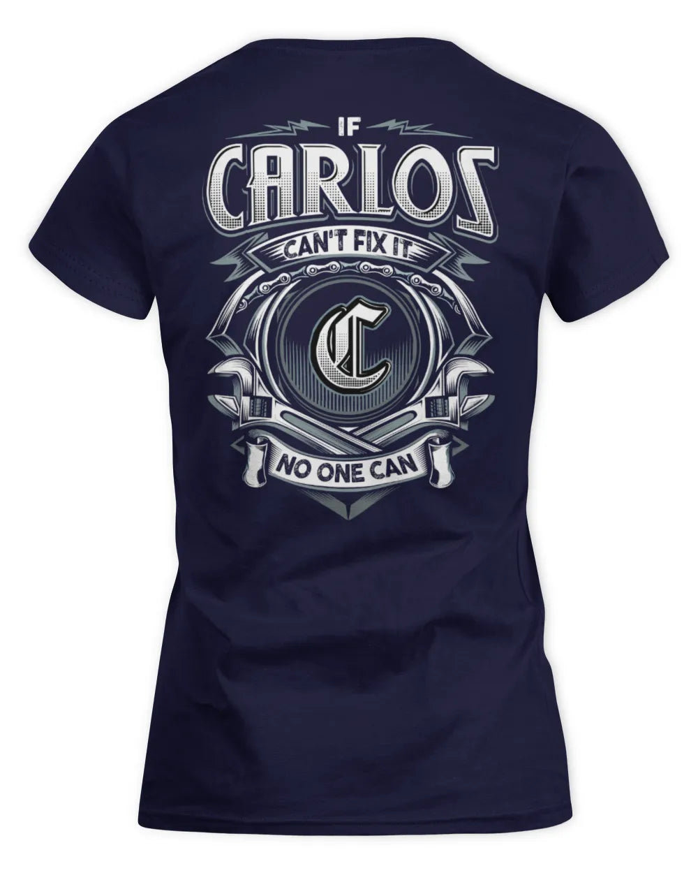 CARLOS AP81-K4-626 - Personalized Ahmed Quote Apparel “If Ahmed Can't Fix It, No One Can” - Women's Standard T-Shirt - Navy