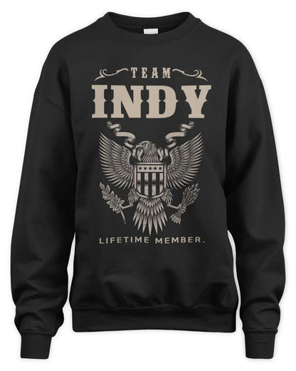 INDY TP06-K82 – Personalized Classic Style Apparel “Team NAME Lifetime Member” - Unisex Sweatshirt - Black