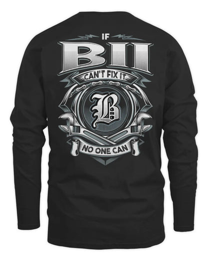 BII AP81-K4-626 - Personalized Ahmed Quote Apparel “If Ahmed Can't Fix It, No One Can” - Men's Long Sleeved T-Shirt - Black