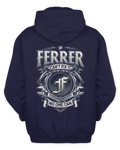 FERRER AP81-K4-626 - Personalized Ahmed Quote Apparel “If Ahmed Can't Fix It, No One Can” - Unisex Hoodie - Navy