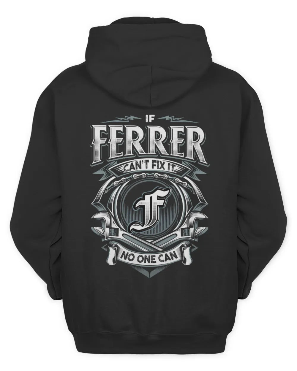 FERRER AP81-K4-626 - Personalized Ahmed Quote Apparel “If Ahmed Can't Fix It, No One Can” - Unisex Hoodie - Black