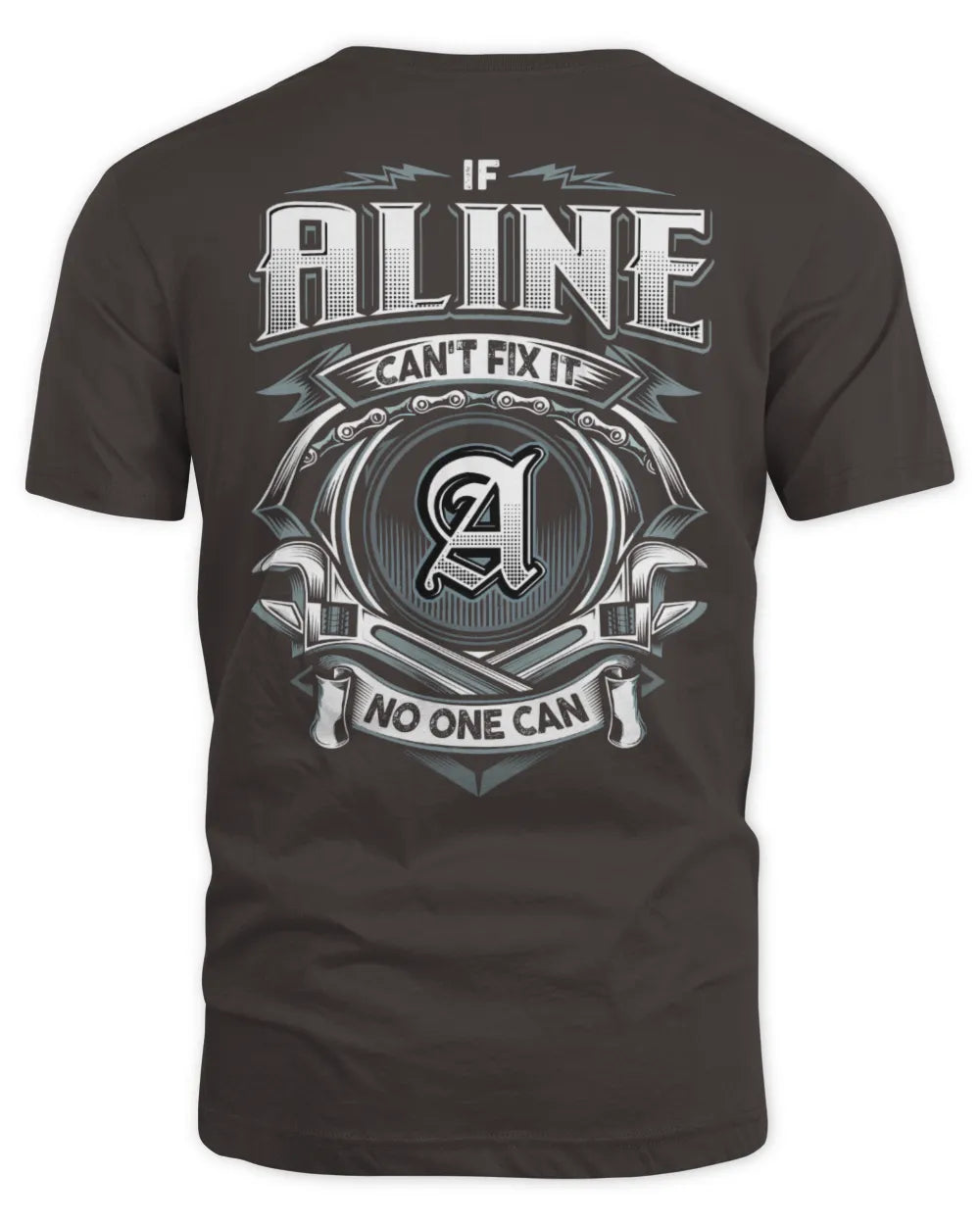 ALINE AP81-K4-626 - Personalized Ahmed Quote Apparel “If Ahmed Can't Fix It, No One Can” - Unisex Standard T-Shirt - Dark Chocolate
