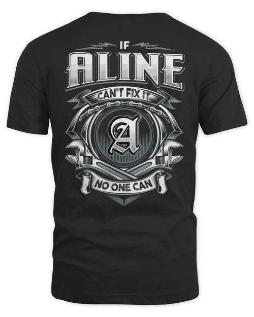 ALINE AP81-K4-626 - Personalized Ahmed Quote Apparel “If Ahmed Can't Fix It, No One Can” - Unisex Standard T-Shirt - Black