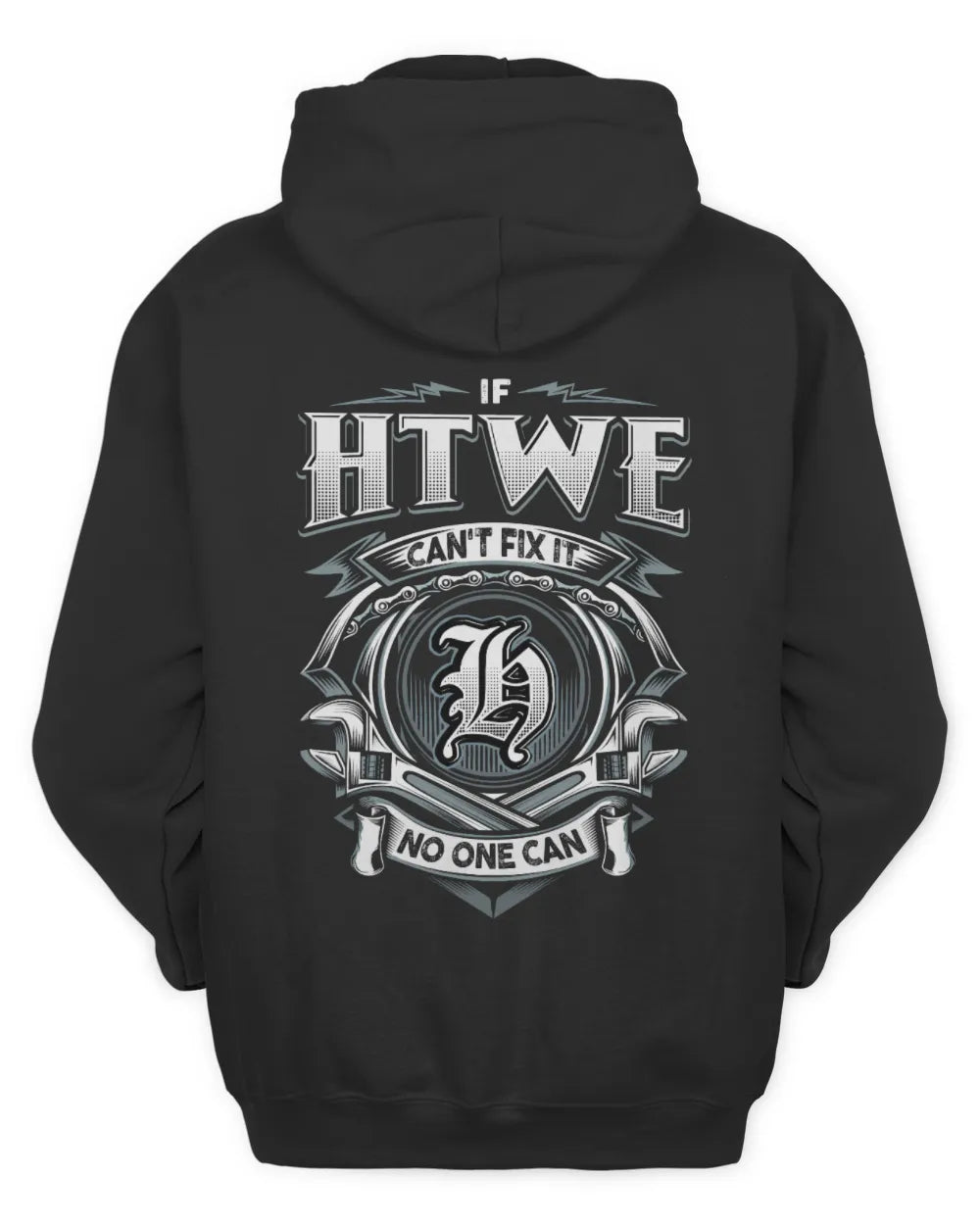 HTWE AP81-K4-626 - Personalized Ahmed Quote Apparel “If Ahmed Can't Fix It, No One Can” - Unisex Hoodie - Black