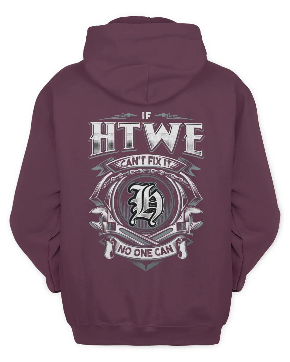 HTWE AP81-K4-626 - Personalized Ahmed Quote Apparel “If Ahmed Can't Fix It, No One Can” - Unisex Hoodie - Maroon