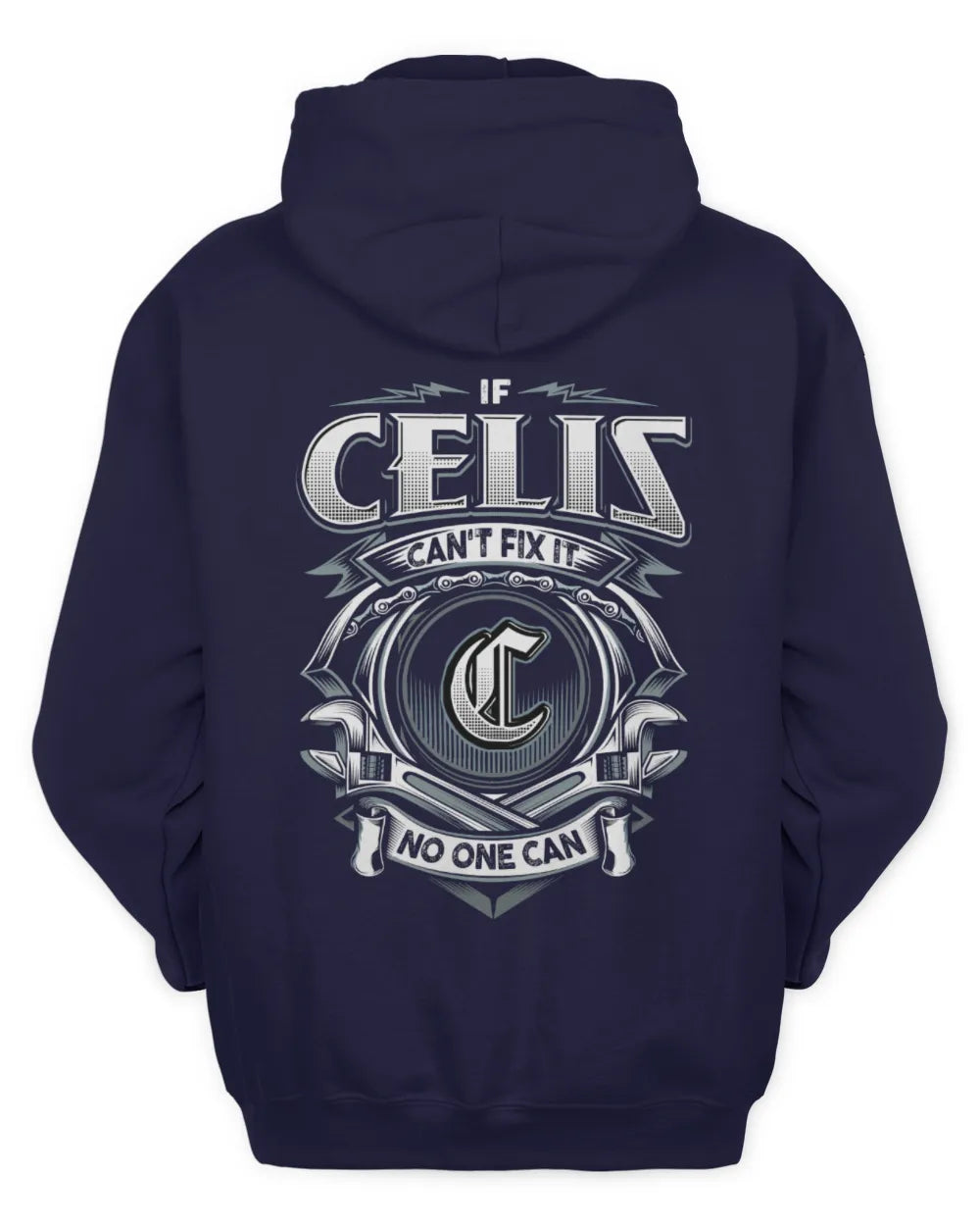 CELIS AP81-K4-626 - Personalized Ahmed Quote Apparel “If Ahmed Can't Fix It, No One Can” - Unisex Hoodie - Navy