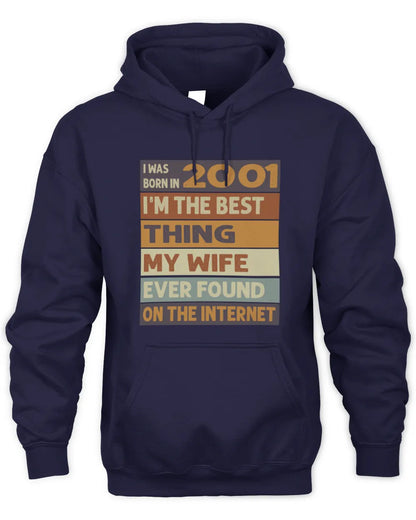 2001 HH89-K2 – Funny Birth Year Wife Quote T-Shirt - Unisex Hoodie - Navy