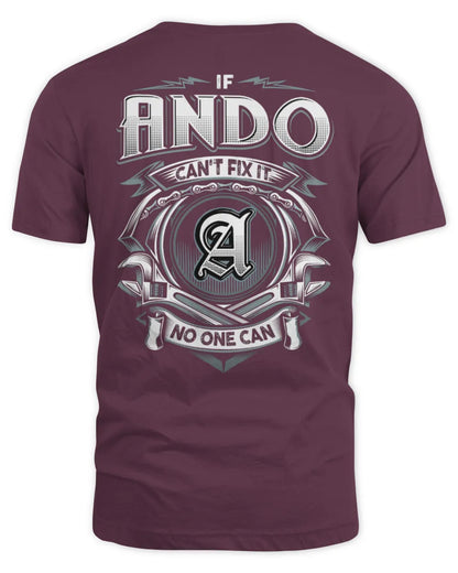 ANDO AP81-K4-626 - Personalized Ahmed Quote Apparel “If Ahmed Can't Fix It, No One Can” - Unisex Standard T-Shirt - Maroon