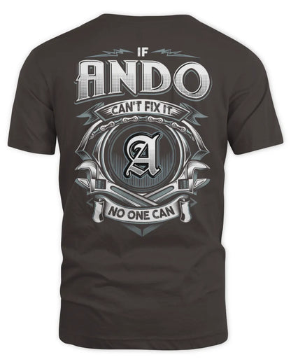 ANDO AP81-K4-626 - Personalized Ahmed Quote Apparel “If Ahmed Can't Fix It, No One Can” - Unisex Standard T-Shirt - Dark Chocolate