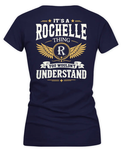ROCHELLE KT06-M008 It’s a [NAME] Thing – You Wouldn’t Understand | Personalized Vintage T-Shirt - Women's V-Neck T-Shirt - Navy