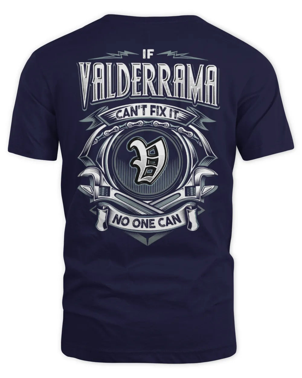VALDERRAMA AP81-K4-626 - Personalized Ahmed Quote Apparel “If Ahmed Can't Fix It, No One Can” - Unisex Standard T-Shirt - Navy