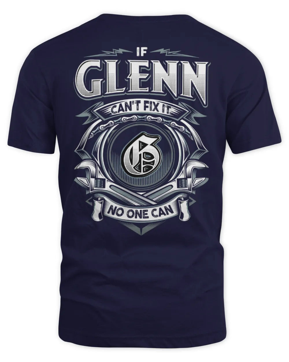 GLENN AP81-K4-626 - Personalized Ahmed Quote Apparel “If Ahmed Can't Fix It, No One Can” - Unisex Standard T-Shirt - Navy