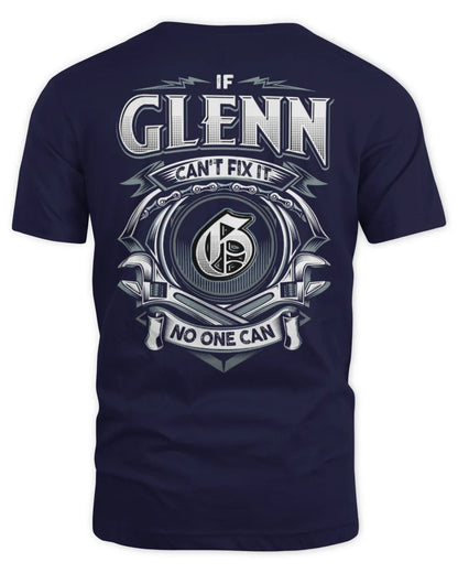 GLENN AP81-K4-626 - Personalized Ahmed Quote Apparel “If Ahmed Can't Fix It, No One Can” - Unisex Standard T-Shirt - Navy