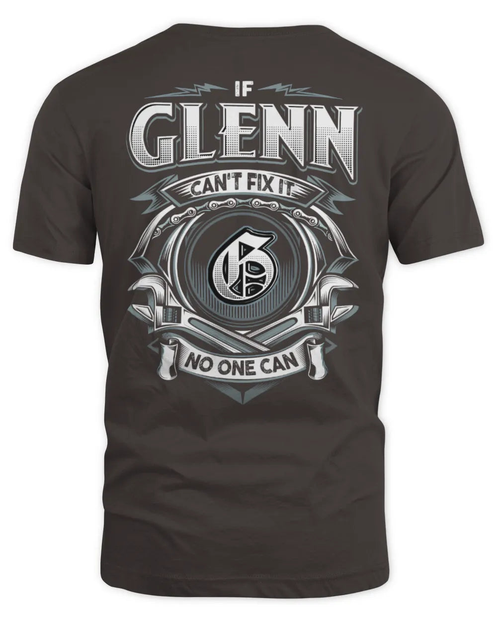 GLENN AP81-K4-626 - Personalized Ahmed Quote Apparel “If Ahmed Can't Fix It, No One Can” - Unisex Standard T-Shirt - Dark Chocolate