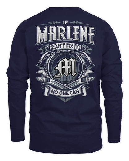 MARLENE AP81-K4-626 - Personalized Ahmed Quote Apparel “If Ahmed Can't Fix It, No One Can” - Men's Long Sleeved T-Shirt - Navy