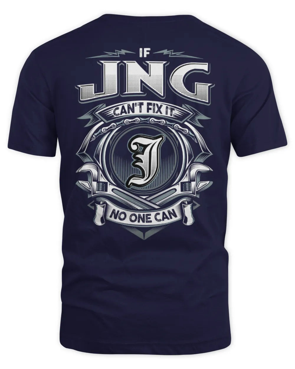 JNG AP81-K4-626 - Personalized Ahmed Quote Apparel “If Ahmed Can't Fix It, No One Can” - Unisex Standard T-Shirt - Navy