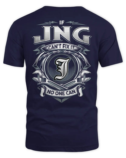 JNG AP81-K4-626 - Personalized Ahmed Quote Apparel “If Ahmed Can't Fix It, No One Can” - Unisex Standard T-Shirt - Navy