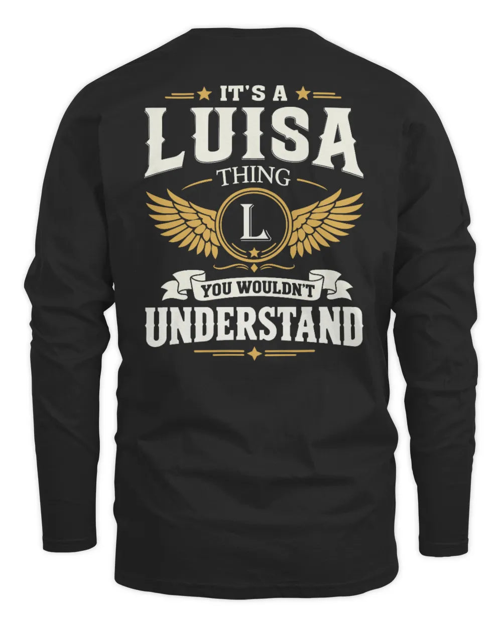 LUISA KT06-M008 It’s a [NAME] Thing – You Wouldn’t Understand | Personalized Vintage T-Shirt - Men's Long Sleeved T-Shirt - Black