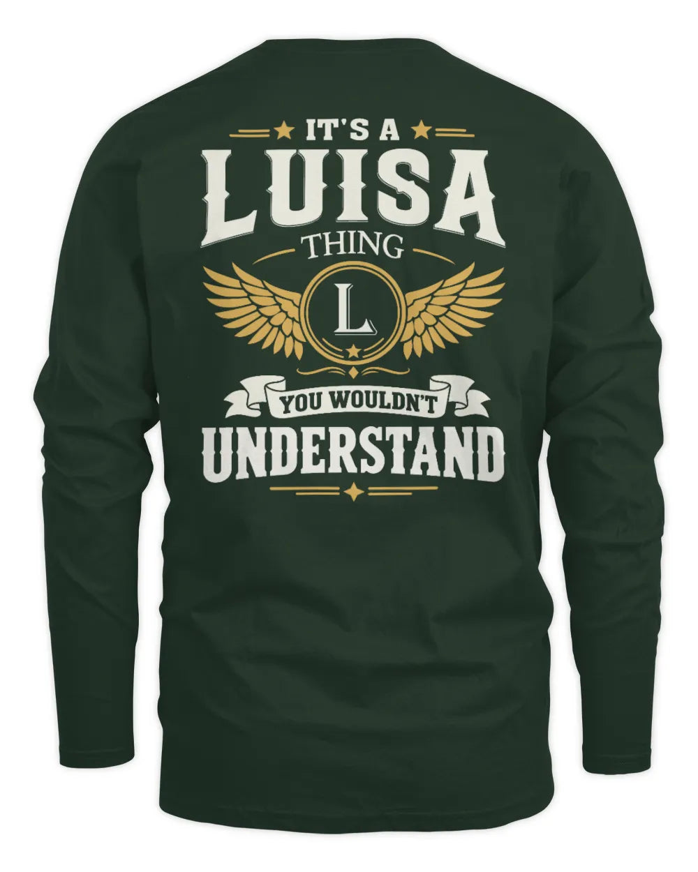 LUISA KT06-M008 It’s a [NAME] Thing – You Wouldn’t Understand | Personalized Vintage T-Shirt - Men's Long Sleeved T-Shirt - Forest Green