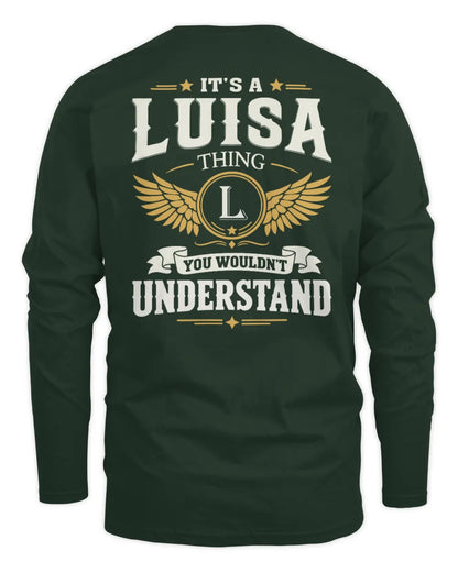 LUISA KT06-M008 It’s a [NAME] Thing – You Wouldn’t Understand | Personalized Vintage T-Shirt - Men's Long Sleeved T-Shirt - Forest Green