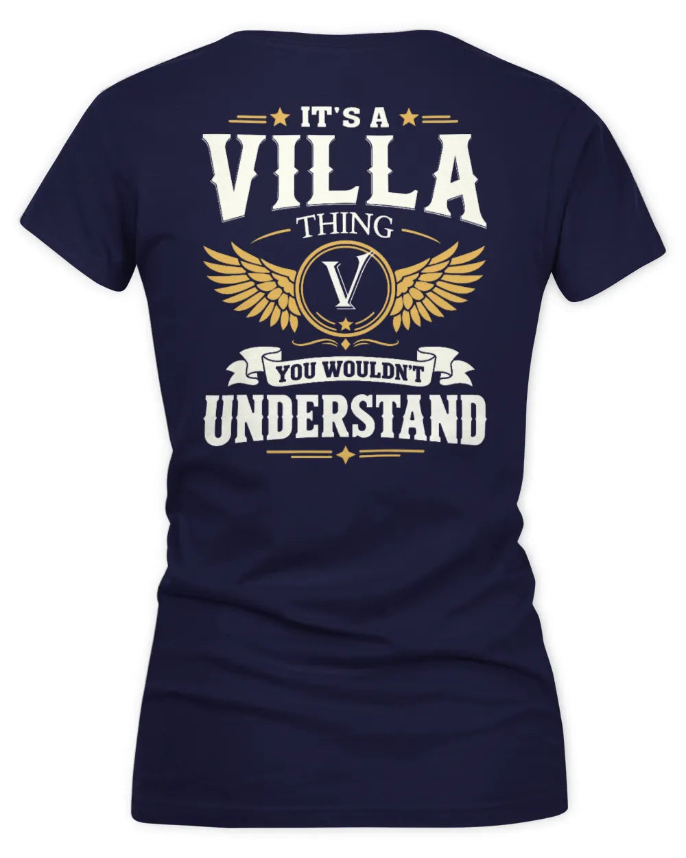 VILLA KT06-M008 It’s a [NAME] Thing – You Wouldn’t Understand | Personalized Vintage T-Shirt - Women's V-Neck T-Shirt - Navy