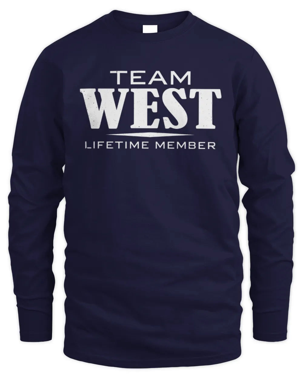 WEST BL62-K4-128 - Personalized “Team NAME Lifetime Member” - Men's Long Sleeved T-Shirt - Navy