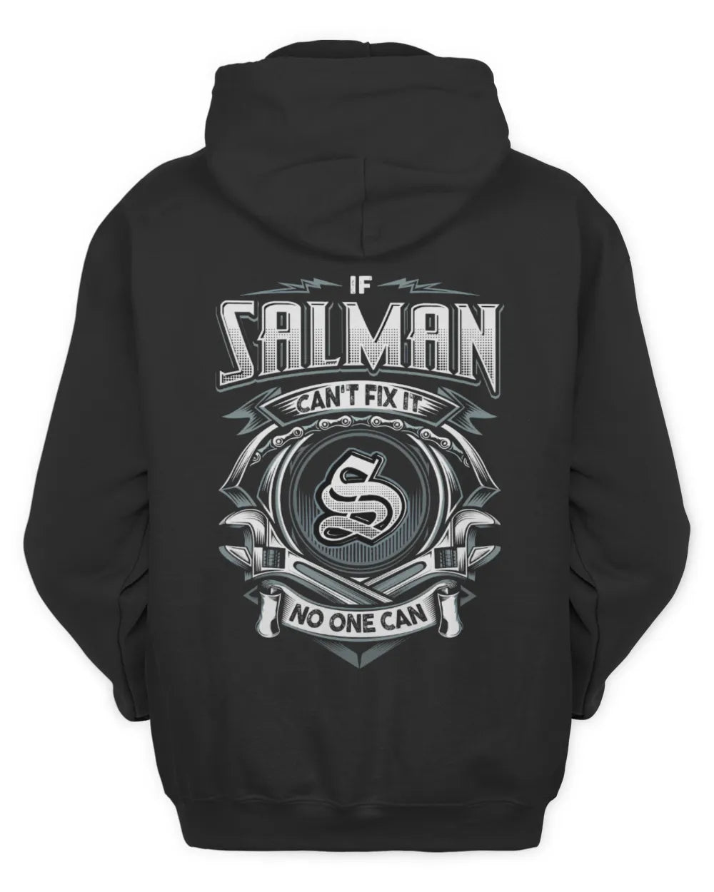 SALMAN AP81-K4-626 - Personalized Ahmed Quote Apparel “If Ahmed Can't Fix It, No One Can” - Unisex Hoodie - Black