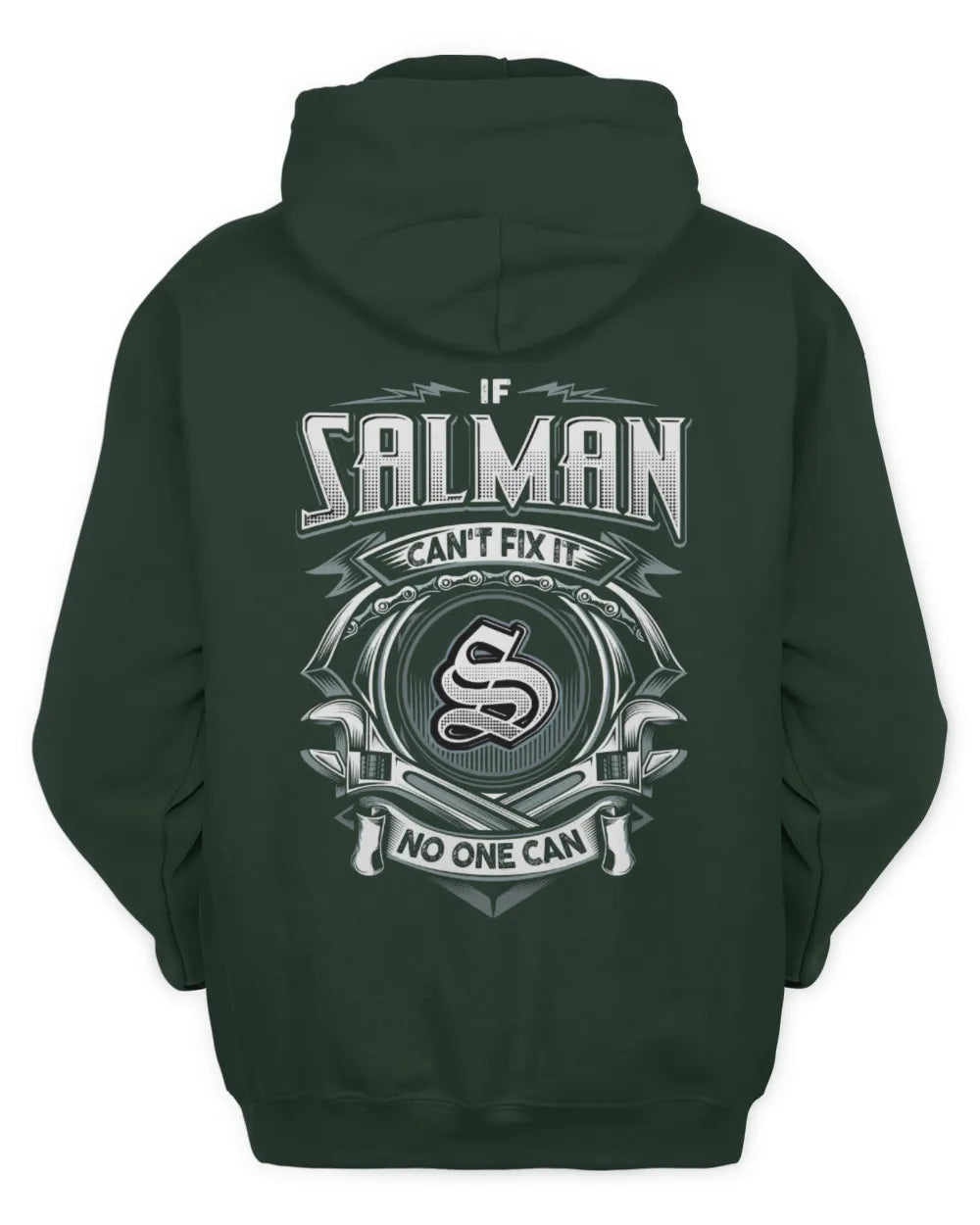SALMAN AP81-K4-626 - Personalized Ahmed Quote Apparel “If Ahmed Can't Fix It, No One Can” - Unisex Hoodie - Forest Green