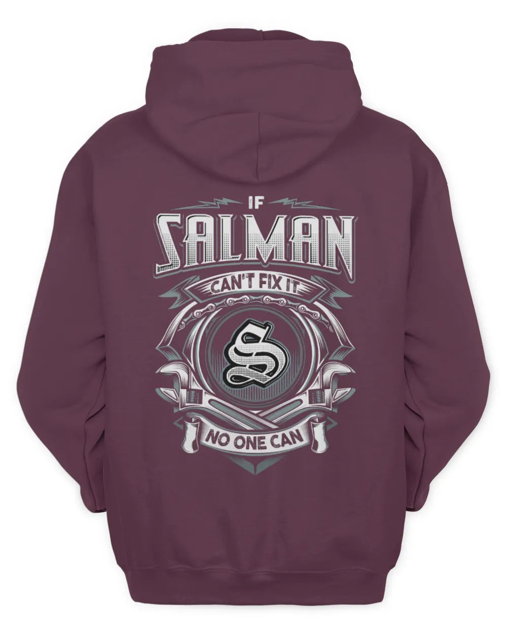 SALMAN AP81-K4-626 - Personalized Ahmed Quote Apparel “If Ahmed Can't Fix It, No One Can” - Unisex Hoodie - Maroon