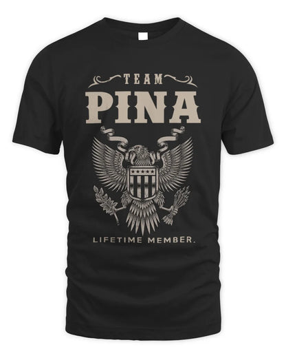 PINA TP06-K82 – Personalized Classic Style Apparel “Team NAME Lifetime Member” - Unisex Standard T-Shirt - Black