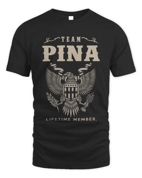 PINA TP06-K82 – Personalized Classic Style Apparel “Team NAME Lifetime Member” - Unisex Standard T-Shirt - Black